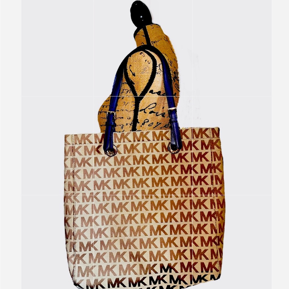 MK MICHAEL KORS Monogram Tote Brown and Purple